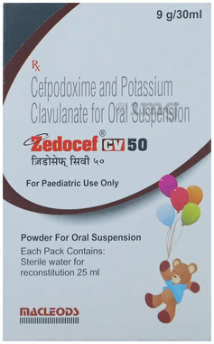 Zedocef CV 50 mg/31.25 mg Syrup