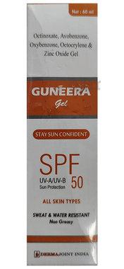 Guneera SPF 50 Sunscreen Gel with UVA/UVB Sun Protection | All Skin Types | Sweat & Water-Resistant
