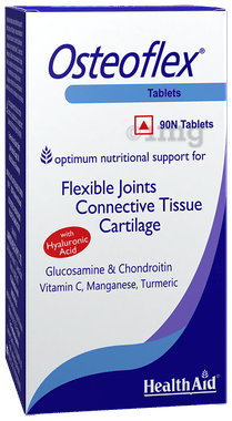 HealthAid Osteoflex Tablet | Glucosamine and Chondroitin Supplement with Hyaluronic Acid Vitamin C Manganese and Turmeric | Joint and Cartilage Nutritional Support