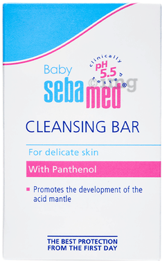 Sebamed Baby Cleansing Bar|pH 5.5 |Newborn bathing|Soap Free|Tear Free