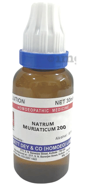 Sett Dey Natrum Muriaticum Dilution 200 Sett Dey Natrum Muriaticum Dilution 200
