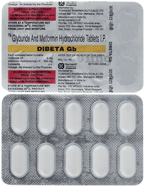 Dibeta GB 5mg/500mg Tablet