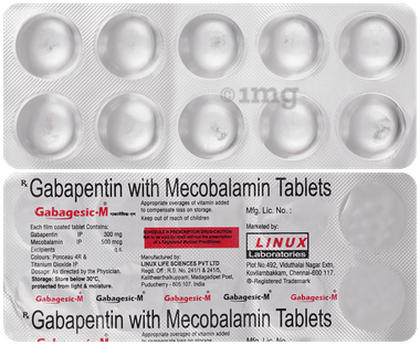 Gabagesic M 300mg/500mcg Tablet