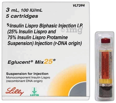 Eglucent Mix 25 Suspension for Injection (3ml Each)