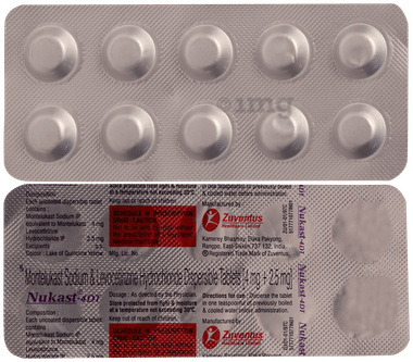 Nukast 2.5mg/4mg Tablet