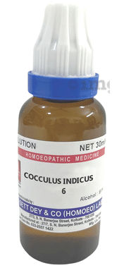 Sett Dey Cocculus Indicus Dilution 6 Sett Dey Cocculus Indicus Dilution 6