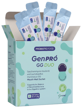 Genone Genpro GG Duo Probiotic Food Mouth Melt Sachet (1.3gm Each) Vanilla