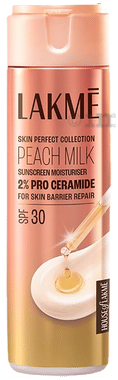 Lakme Skin Perfect Collection Peach Milk Sunscreen Moisturiser SPF 30