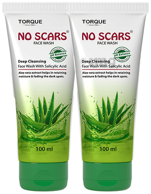 NO Scars Deep Cleansing Face wash with Salicylic Acid (100ml Each)