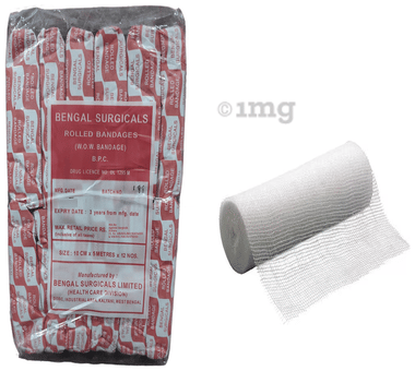 Absorbent Cotton Medical Gauze Roll Bandage (12 Each) 10cm x 5m Absorbent Cotton Medical Gauze Roll Bandage (12 Each) 10cm x 5m