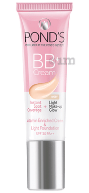 Pond's BB+ Cream, Instant Spot Coverage + Light Make-Up Glow SPF 30 PA++ Pond's BB+ Cream, Instant Spot Coverage + Light Make-Up Glow SPF 30 PA++