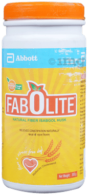 Fabolite Isabgol Husk Powder | Eases Constipation | Sugar-Free | Flavour Orange