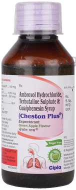 Cheston Plus Expectorant Green Apple Sugar Free