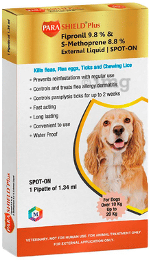 Para Shield Plus Spot-On Liquid for Dogs Over 10 Kg Upto 20 Kg