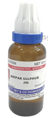 Sett Dey Hepar Sulphur Dilution 200 Sett Dey Hepar Sulphur Dilution 200