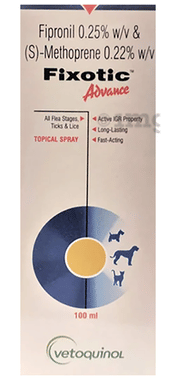 Fixotic Advance (Fipronil) Tick and Flea Control Pet Spray