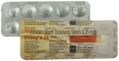 Etizep 0.25mg Tablet