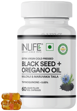 Inlife Black Seed + Oregano Oil Veg Capsule