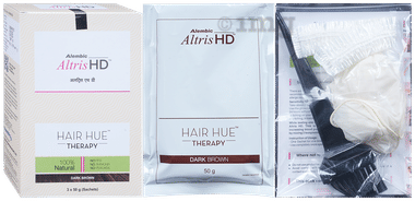 Altris HD Hair Hue Therapy | No PPD, No Ammonia & No Peroxide | Colour Dark Brown