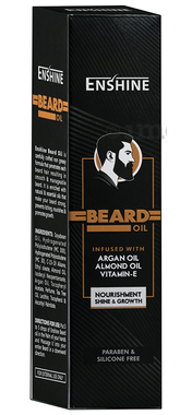 Enshine Beard Oil with Argan Oil, Almond Oil & Vitamin E for Nourished & Shiny Beard
