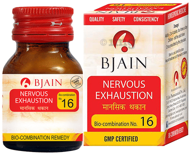 Bjain Bio-Combination No.16 (Nervous Exhaustion) Tablet Bjain Bio-Combination No.16 (Nervous Exhaustion) Tablet