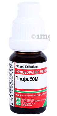 ADEL Thuja. Dilution 50M: Buy bottle of 10.0 ml Dilution at best price in  India | 1mg