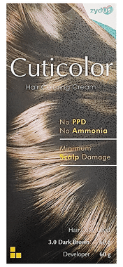 Cuticolor Dark Brown Hair Coloring Cream | PPD & Ammonia-Free