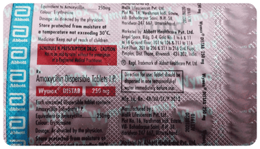 Wymox Distab 250mg Tablet DT