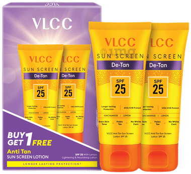 VLCC Anti Tan Sun Screen Lotion (150ml Each) SPF 25 PA+
