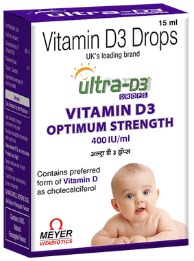 Ultra 400IU Vitamin D3 (Cholecalciferol) | For Strength | Oral Drops Delicious Pineapple