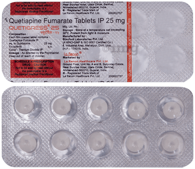 QUETIgress 25mg Tablet