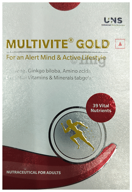 Multivite Gold Essential Vitamins & Minerals Tabgels for General Health & Wellness