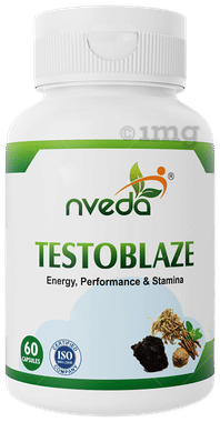 Nveda Testoblaze Capsule | Shilajit, Ashwa, Musli for Testosterone & Muscle Growth