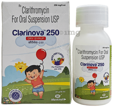 Clarinova 250mg Dry Syrup Mix Fruit