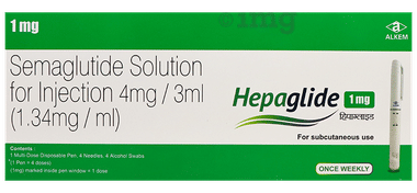 Hepaglide 1mg Injection  (1 Multi-dose Disposable Pen, 4 Needle, 4 Alcohol Swab)