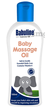 Babuline Baby Massage Oil  for Relaxing Massage, Healthy and Strong Bones Made with 100% Natural Ingredients, Suitable for All Skin Types, Vitamin E, No Parabens Oil