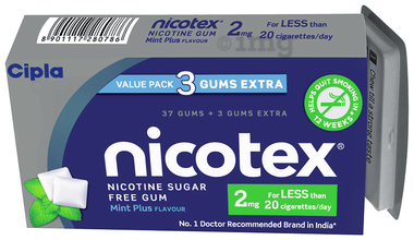 Nicotex Sugar Free Mint Plus Chewing Gums