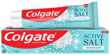 Colgate Active Salt Toothpaste, Germ Fighting Toothpaste for Healthy Gum & Teeth