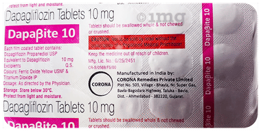 डैपाबाइट 10mg टैबलेट