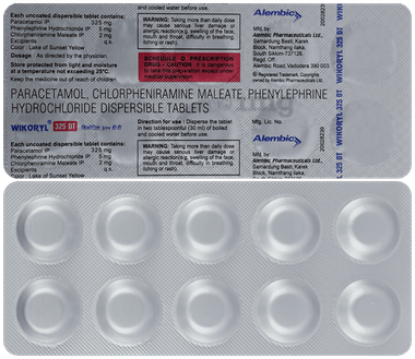 Wikoryl 325 Tablet DT
