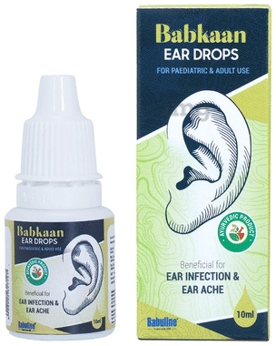 Babuline Babkaan Ear Drops for Baby and Adult Relieving Ear Pain Eardrops For Babies, Ear Infections and Earaches (10ml Each)
