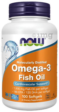 Now Foods Molecularly Distilled Omega-3 with EPA & DHA | Softgels for Heart Health