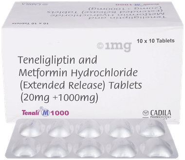 Tenali M 1000mg/20mg Tablet ER