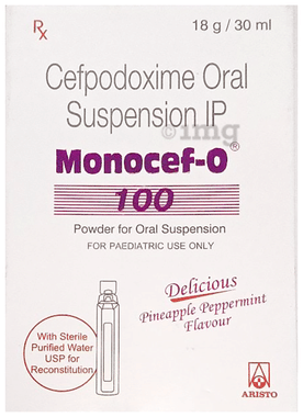 Monocef-O 100 Powder for Oral Suspension Delicious Pineapple Peppermint