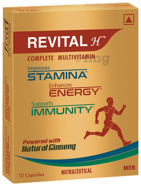 Revital Men Multivitamin with Natural Ginseng for Immunity, Strong Bones & Energy