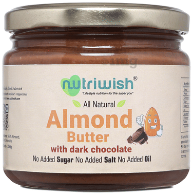 Nutriwish All Natural Almond Butter with Dark Chocolate