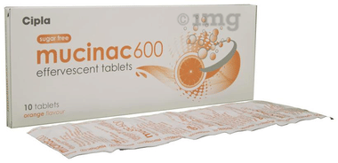 Mucinac 600 Effervescent Tablet Orange Sugar Free
