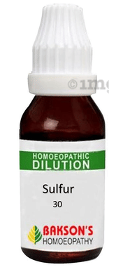 Bakson's Homoeopathy Sulfur Dilution 30 CH Bakson's Homoeopathy Sulfur Dilution 30 CH