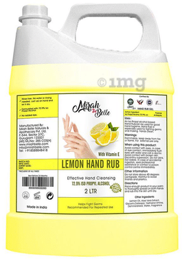 Mirah Belle Hand Rub Gel Sanitizer Lemon with Vitamin E