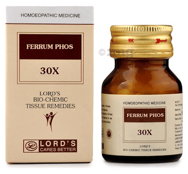 Lord's Ferrum Phos Biochemic Tablet 30X Lord's Ferrum Phos Biochemic Tablet 30X